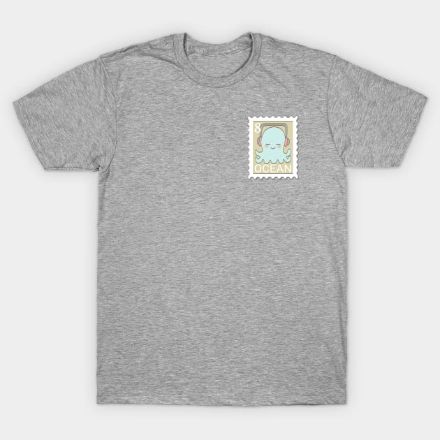 Cute octopus stamps T-Shirt by Lina shibumi